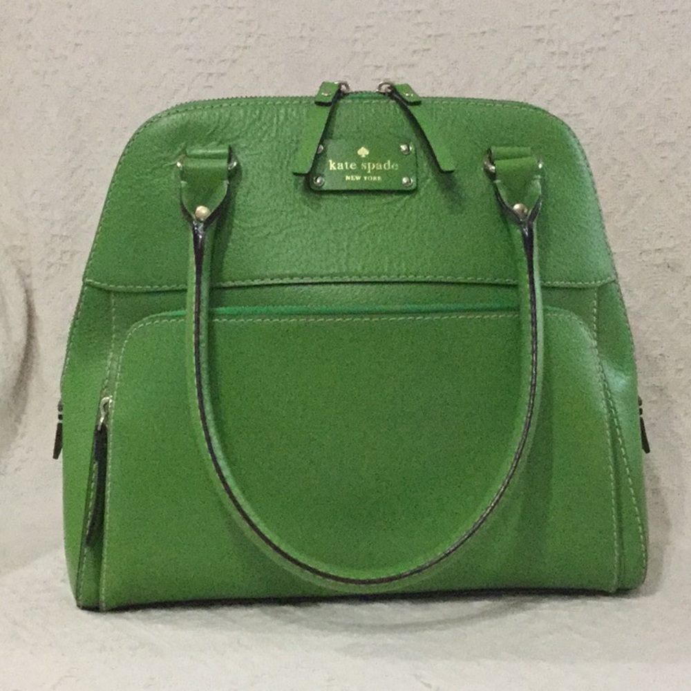 Kate Spade Large Dome Satchel in Green Apple